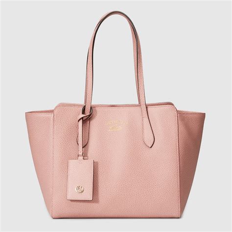 Gucci Leather Small Swing Tote 